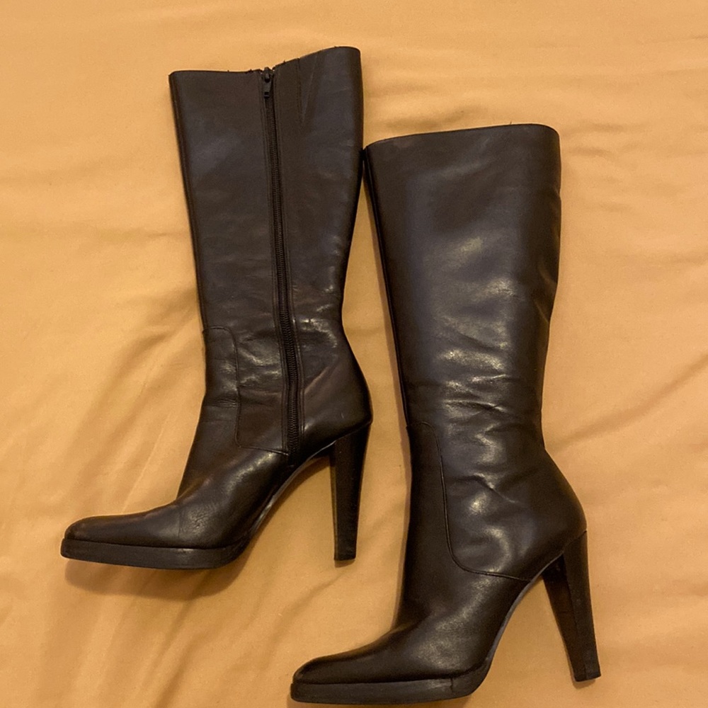 Pretty black Steven dress boots. 4” heel. Gently worn with some signs of wear.